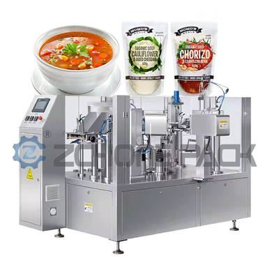 Gravy Soup Fruit Juice Multifunctional Packaging Machine 304/316 Stainless Steel Contact Surface Anti-oxidation / Rust