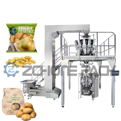Vertical Roll Film Pillow Bag Packaging Machine Vegetable Potato over Wall Packaging Equipment