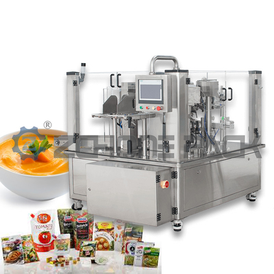 Gravy Soup Fruit Juice Multifunctional Packaging Machine 304/316 Stainless Steel Contact Surface Anti-oxidation / Rust