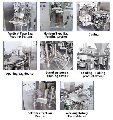 Packaging Machine: Fully Automatic Weighing Bagging Machine for Fine-Grain Materials Pre-Made Plastic Bags